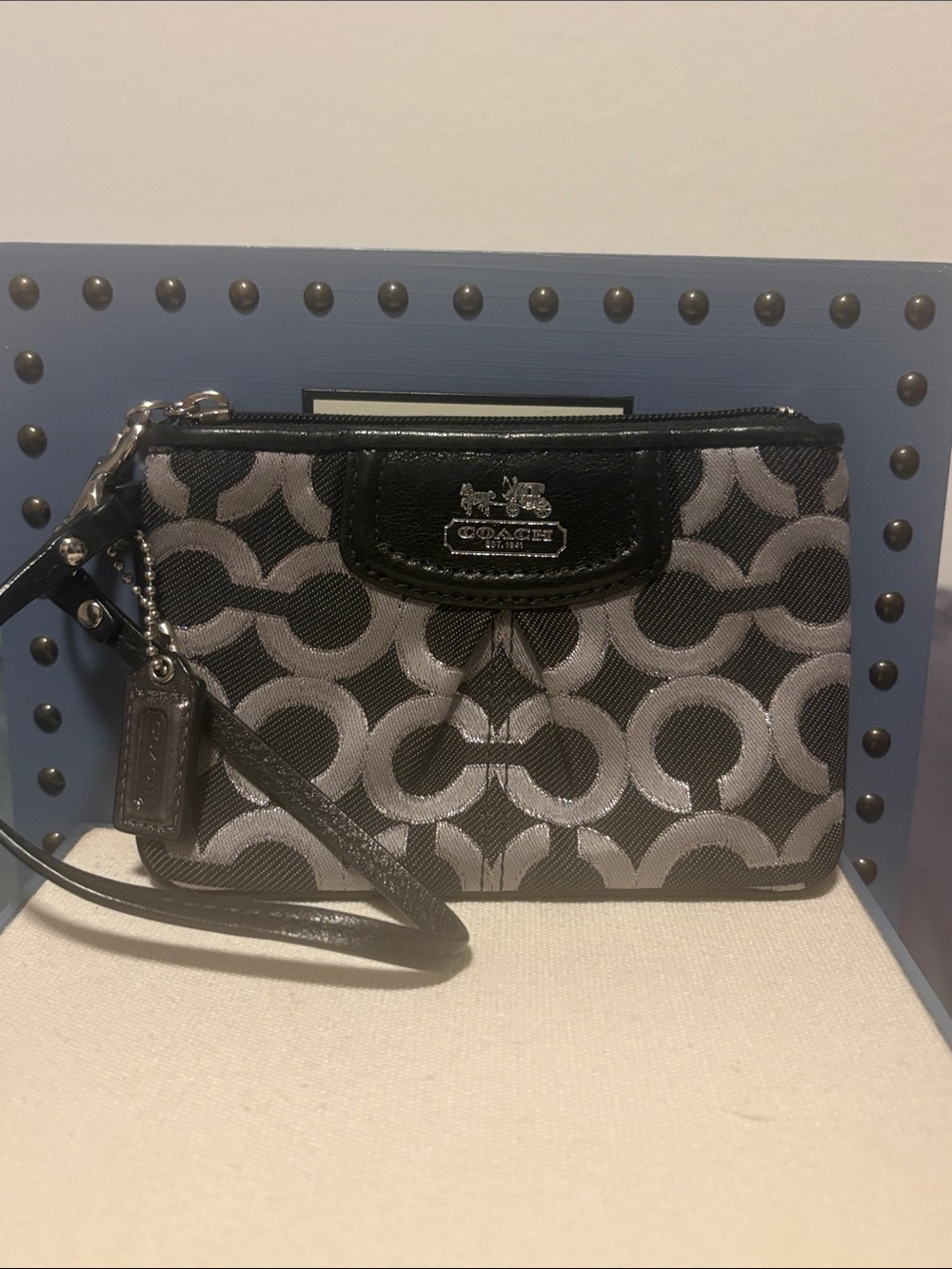 Coach Small Denim Wristlet